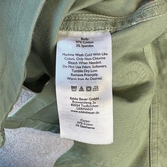 NWT Eddie Bauer Utility Jacket Size Small Sage Green Lightweight Fall Breathable - Picture 5 of 6